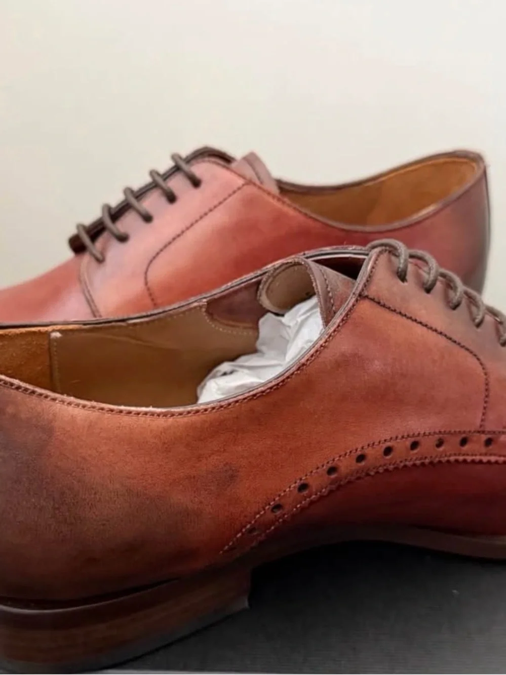 Gordon Rush Men's Brown Cap-Toe Derby Shoes